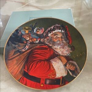Vintage Santa Claus Decorative Plate